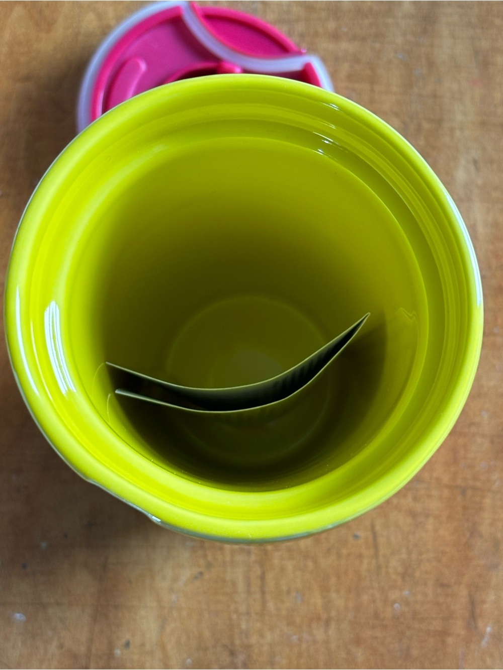 Starbucks Bright Yellow Ceramic Travel Tumbler with Pink Lid - Picture 5 of 8